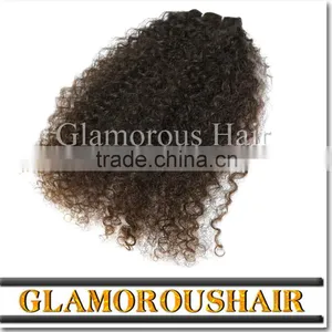 Unprocessed Virgin Peruvian Hair Kinky Curly Can Last Curl Long Time thumbnail-5