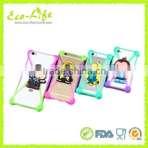 Universal Silicone Bumper Case Cover With Cartoon Slap Holder thumbnail-5