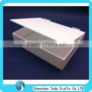 White 2014 New Acrylic Favor Box With Hinge Wholesale Gift Plastic Box thumbnail-1