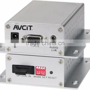 VGA Extender Over Optic Fiber Signal Extender Transmitter and Receiver thumbnail-1