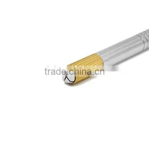 Gold 2 Heads Permanent Makeup Tools Manual 3D Eyebrow Tattoo Pen thumbnail-4