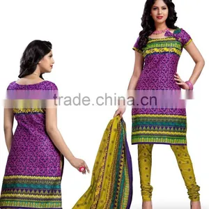 Floral Cotton Printed Dress Materail thumbnail-1