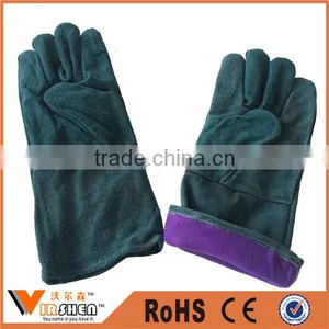 Heat Resistant Cow Split Welding Industrial Leather Gloves Cheap Price thumbnail-2