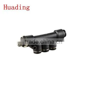 Male Thread Plastic Tube Fitting, Reducer Triple Branch Union ,compact One -touch Tube Fitting , Push in Tube Fitting thumbnail-1