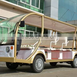 Latest Model Amusement Park 14 Passenger Electric Tourist Shuttle Bus thumbnail-2