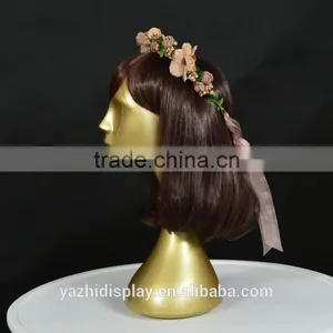 Wholesale Gold Realistic Mannequin Head for Wig and Hat Display thumbnail-3