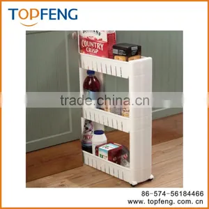 Plastic Storage Rack With Wheels/Slide Out Storage Tower thumbnail-4