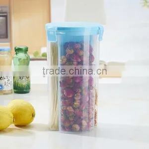 Wholesale Stock Kitchen Seal Dustproof Moistureproof 3 Lattices Fresh Barrel Food Bucket thumbnail-3
