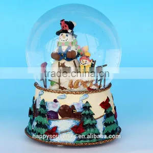 2016 High Quality Christmas Snow Globe With Music Function thumbnail-1