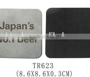 Custom Logo Stainless Steel Eco-friendly Square Shape Cup Coaster thumbnail-1