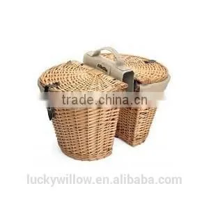 Durable Wicker Double Rear Bicycle Basket,rear Basket for Bike thumbnail-1