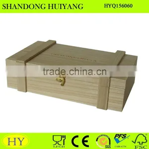 Custom Balsa Wood 2 Bottles Wine Box Wholesale thumbnail-2