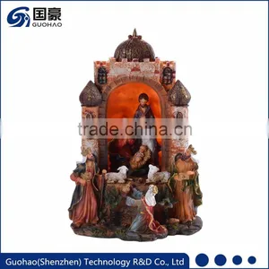 Resin Religious Indoor Ornaments Bethlehem Scene Christmas Nativity Set thumbnail-1