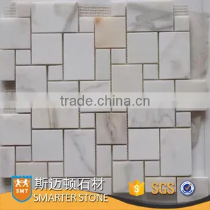 Calcutta White French Patterned Premium Mosaics for Floor thumbnail-1