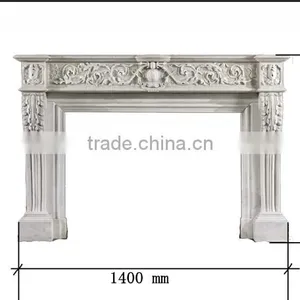 Luxury Home Decoration Marble Stone Hunan Marble Fireplace Mantel thumbnail-1