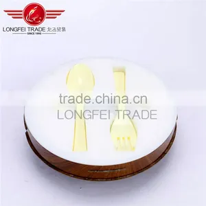Luxury Marble Grain Wooden Double Plastic Food Containers / Vacuum Food Storage thumbnail-3