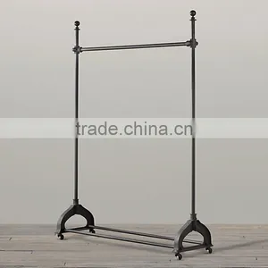 Fashion Design Super Mall Clothes Store Hanging Metal Clothes Display Rack thumbnail-2