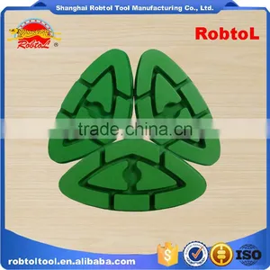 95mm 5# Diamond Floor Polishing Pads Triangle Hook and Loop Grinding Grinder Renew Renovation Marble Granite Concrete Terrazzo thumbnail-2
