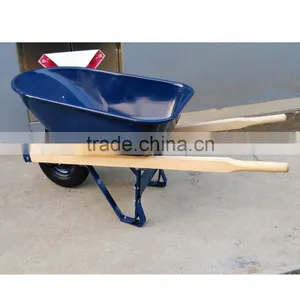 America 6cuft Metal Wheel Barrow With Wooden Handles thumbnail-3