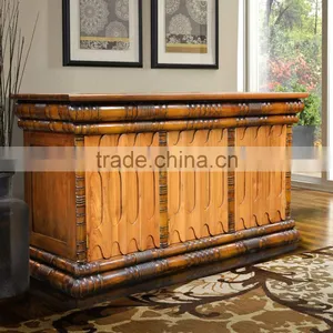 Buffet Console Roman Classic Natural Teak Wood Furniture thumbnail-1