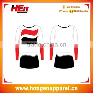 Hongen Long Sleeve Cheerleading Uniforms Custom New Design /sublimation Printed Cheerleading Uniform thumbnail-1