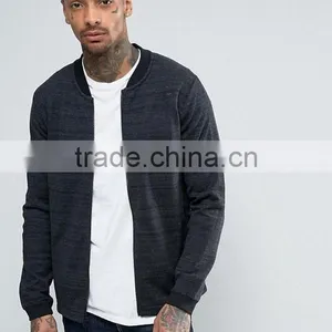 2017 High Quality New Design Durable Baseball Collar 100% Polyester Sweat Black Casual Men Sport Running Bomber Jacket thumbnail-1