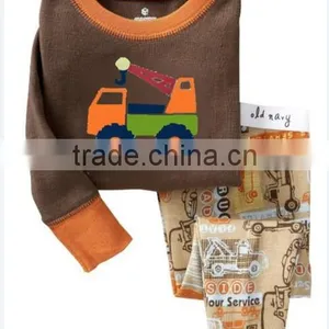 Fashion Track Printed Full Sleeve Cotton Pajamas Kids Pjs for 2-7 Years thumbnail-1