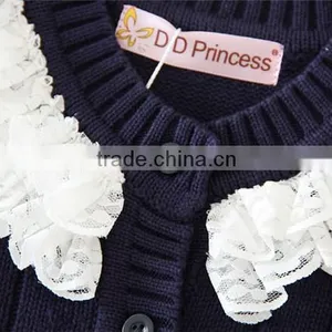Solid Black Sweaters Computer Knitting Kids Girl Cardigan From Duodudo Princess Chinese Sweaters Factory/manufacuters thumbnail-4