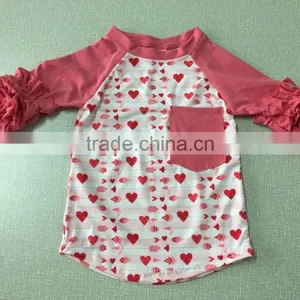 Boutique Ruffle Raglan Shirts for Easter Baby Shirts Children Icing Ruffle Clothing thumbnail-6