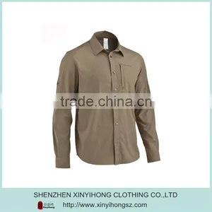 Brown Color 100% Cotton Fabric Men's Casual Shirt thumbnail-1