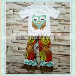 Wholesale Children Wear Halloween Boutique Cartoon Owl Clothing Outfit Kids Clothing thumbnail-1