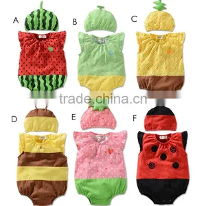 Factory Supply New Fashion Funny Baby Girl Boy Rompers w/ Hat Newborn Clothing Set thumbnail-1