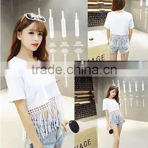 2016 Women's Fashion Short-sleeved T-shirts Wholesale Women's Fashion Wholesale T-shirts With Short Sleeves thumbnail-1