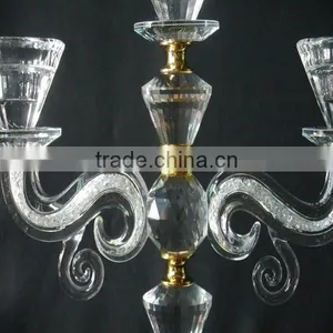 Wholesale Popular Glass Crystal Candle Holder for Party Decoration thumbnail-3