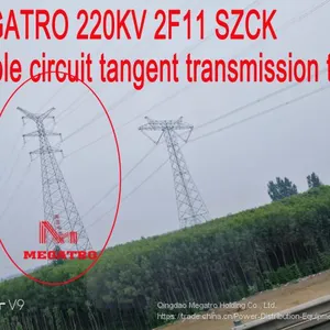 MEGATRO 220KV 2F11 SZCK Double Circuit Tangent Transmission Tower thumbnail-2