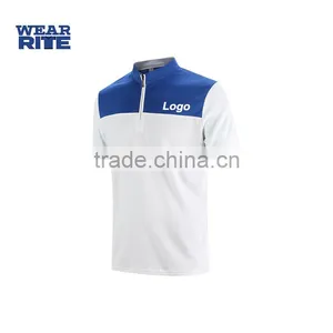 Fashion Stand up Collar Short Sleeve Dry Fit T-shirt thumbnail-1