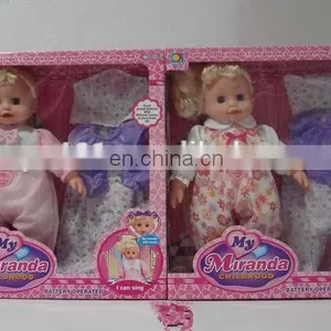 12 "music Flash Walking Doll With a Shopping Cart,lovely Baby Toy Dolls With Smell thumbnail-3