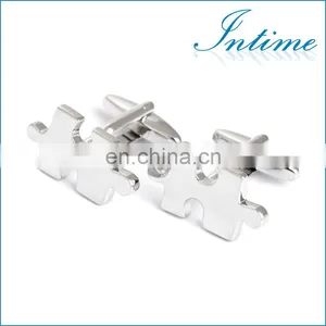 Novelty Silver Jigsaw Shirt Cufflinks thumbnail-1