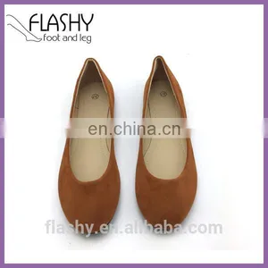 Wholesale Lady Slip on Shoes Suede Leather Classic Flat Shoe Flocking thumbnail-1