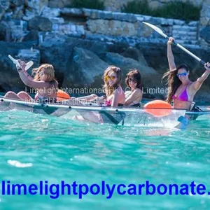 Clear Polycarbonate Kayak With Outrigger Balance System, Transparent Kayak, Clear Kayak, Transparent Canoe, Clear Canoe thumbnail-2