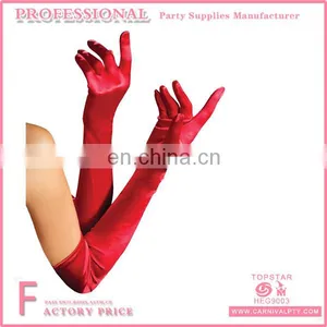 Ladies Long Satin Bridal Gloves thumbnail-2