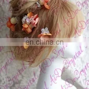 Aidocrystal Beautiful Light Pink Flower Rose Hair Clips Wholesale Hair Accessories thumbnail-4