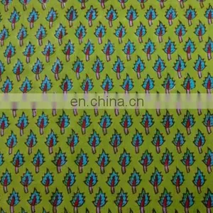 Indian Pure Cotton Fabric Dress Material Block Printed Floral Jaipuri Natural Fabric / Fabric / 100% Cotton Fabric thumbnail-1