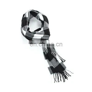 Acrylic Material Tassel Style Stripe Checked Scarf thumbnail-5