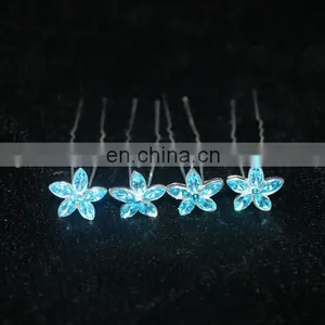 Simple Leaf Triangle Shape Hair Fork Jewelry Nice Silver Metal Hair Pins thumbnail-1