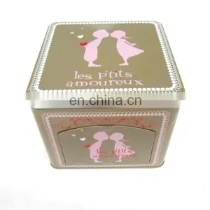 Square Shape Packing Tin for Coffee Tin Box With Door thumbnail-1