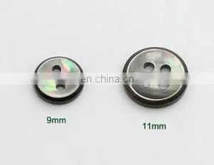 Cheap 10mm 4 Holes Tiny White and Black Natural Shell Buttons for Clothes thumbnail-6