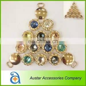Wholesale Triangle Colorful Acrylic Rhinestone Buckle for Women Sandal thumbnail-1