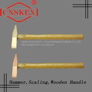 Explosion-proof Safety Non-spark Wood Handle Derusting Hammer: thumbnail-2