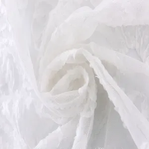 Luxury Laser Cut Flower Wedding Lace Fabric Embroidery for Clothes thumbnail-3